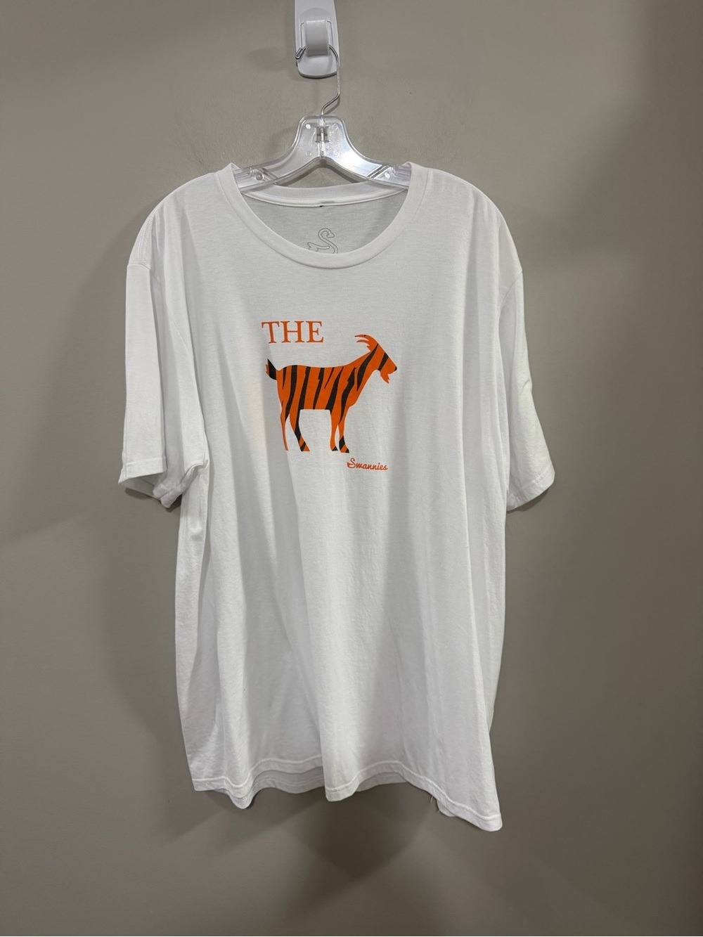 Men's Swannies Golf The Tiger GOAT Graphic Tee Shirt White XXL